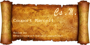 Csuport Marcell névjegykártya